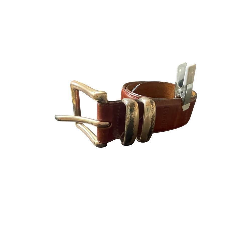 Honest Womens Vintage 90s Minimalist Leather Belt Brown Style 62807 Size 30